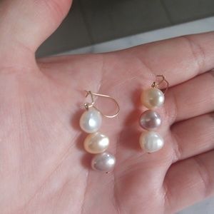 Jewelry - Freshwater pearl dangle earrings- pastel Jewelry - Freshwater pearl dangle earrings- pastel